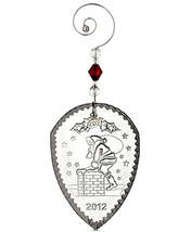 Waterford Twas Night Before Christmas Crystal Ornament 2012 Santa on Chi... - $22.90