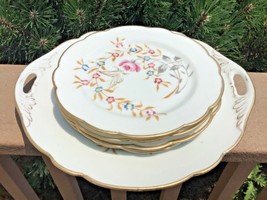 Early Porcelain Cake Set 5 Piece Pre 1891 European Three Dimensional Det... - £42.46 GBP