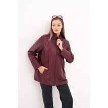Vinci The Sierra Burgundy Leather Women Jacket image 7