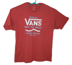 Vans Off The Wall Mens Red Large Graphic T-Shirt Tee XXL Skater Boarder Vtg - £14.81 GBP