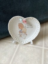 Precious Moments Sweet Inspirations Heart Shaped Plaque To Thee With Love 1994 - £12.24 GBP