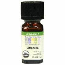 NEW Aura Cacia Pure Essential Oil Citronella Aromatherapy 0.25 Fluid Ounce - £7.05 GBP