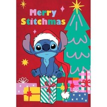 Disney Merry Stitchmas Garden Flag 12.5&quot; x 18&quot;, Outdoor Flag, Premium Fabric, - £18.37 GBP