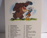 1978 Walt Disney&#39;s Fun &amp; Facts Flashcard: Hiking and Camping - $2.00