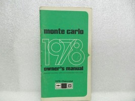 1978 MONTE CARLO Owners Manual 16081 - $16.82