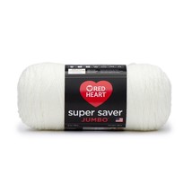 Red Heart Super Saver Yarn, Medium, Acrylic, Jumbo 14 Oz., Soft White - £11.58 GBP