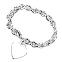 LO2549 - Silver Brass Bracelet with No Stone - $402.60 MXN