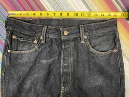 Vtg Levis 501 XX Button Fly Jeans Mens 32x30 Black Denim Straight Fit Di... - $25.98