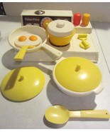 Vintage Fisher Price Fun with Food Kitchen Stove Top and accessories - $28.45