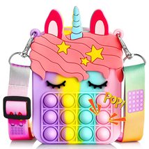 Add Some Magic to Your Style with Our Unicorn Pop It Purse For Kids &amp; Ch... - £7.68 GBP