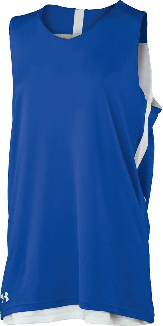 Womens Under Armour Basketball 3XL Reversible Jersey Royal Blue White Tank Top - $6.92