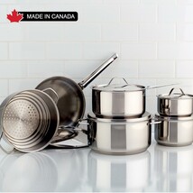 Classic Stainless Steel Cookware Set, 11 Piece - Meyer. Made in Canada - £175.85 GBP