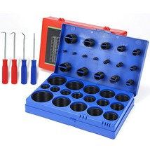 O Ring Kit, SAE &amp; Metric Sizes, Nitrile-70A, Rubber Seals O Rings &amp; 4 Pi... - £26.28 GBP