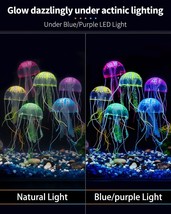 6 Pcs Glowing Jellyfish Ornament Decoration for Aquarium Fish Tank - £18.79 GBP