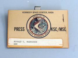Scott Worden Irwin Apollo 15 July 26 1971 Ksc Fl Vtg Original Press Launch Badge - £396.90 GBP