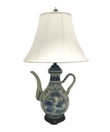 Royal Designs Oriental 21&quot; Blue and Cream Porcelain Vase Table Lamp - $255.91 CAD