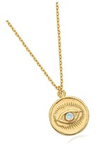 18K Gold Plated Wishes Evil Eye Protection Charm with - $62.45