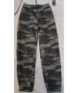 Camo Joggers High Rise Fleece Sweatpants Wild Fable Green XS Tapered Poc... - $5.94