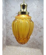 Vintage Amber Blown Glass Globe Italian Ceiling Fixture Pendant Lamp 20&quot; - $7,388.75 MXN