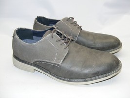 IZOD Men&#39;s 9.5 M Gray Memory Foam Lace Up Classic Oxford  Dress Shoes 82110 - £22.44 GBP
