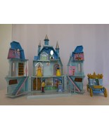 Disney Cinderella Magical Castle Light Up Playset + Princess&#39;s + Carriage  - £62.51 GBP