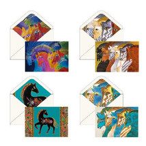 LAUREL BURCH Horses Notecards~16 Cards In Keepsake Box~4 Each of 4 Designs~#LB80 - £19.26 GBP