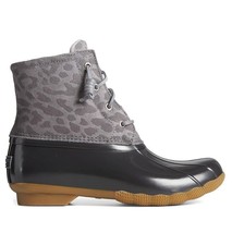 Sperry Womens 10 M Grey Cheetah Rubber Lace Up Snow Boots NIB GB0 - $58.79