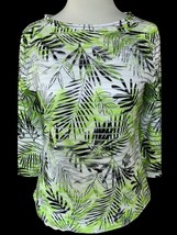 Hearts Of Palm Ladies 2 Piece Multi Colored Tropical Top Tunic Blouse Euc S - £18.84 GBP