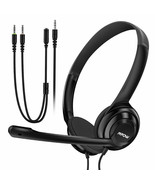 Mpow 3.5mm Wired Computer PC Headset Call Center Noise Cancelling Mic - ... - $24.34 CAD