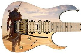 Guitar Skin Axe Wrap Re-skin Electric Vinyl Misthio's Assassin I See You... - $45.49