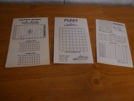 3 Vintage Notepad Games Baseball - Ultra Bowl - Fleet Sea Battle  Partially Used - £11.17 GBP