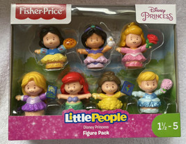 Fisher-Price Little People Disney Princess Figure 7-Pack Ariel Belle Jas... - £27.43 GBP
