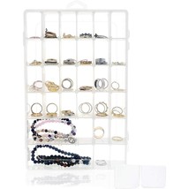 36 Grids Compartment Clear Storage Box Jewelry Beads Plastic Organizer C... - £16.81 GBP