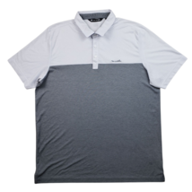 Travis Matthew Golf Polo Shirt Mens XL White Gray Performance Stretch Pima - $22.55