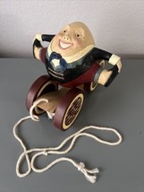 Rare BRIERE Folk Art Pull Toy Cart 1993 Humpty Dumpty with Arms Legs Ball - £135.42 GBP