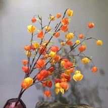25&quot;Artificial flower Chinese Lantern fruit stem wedding decor plant mode... - $298.05 MXN