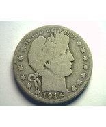1914-S BARBER HALF DOLLAR GOOD G NICE ORIGINAL COIN FROM BOBS COINS FAST... - £18.38 GBP