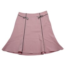 Odds N Even Skirt Womens 7 Pink A Line Ribbon Solid Zip Mini Knee Length - £20.62 GBP