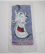 Vintage 90s Distressed Disney Aladdin Genie Robin Williams Beach Towel W... - $29.65