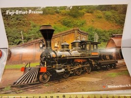 Vintage Fuji Offset Presses Locomotive Train Poster Shinohara Shoji Japa... - £13.90 GBP