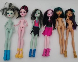 6 Monster High Dolls Draculaura  Frankie Stein Creepateria Cleo Lot  - £11.46 GBP