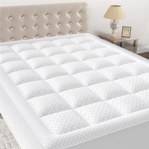 Olanly Queen Quilted Fitted Mattress Pad, Elastic Fitted, 60X80 Inch, White - $41.99