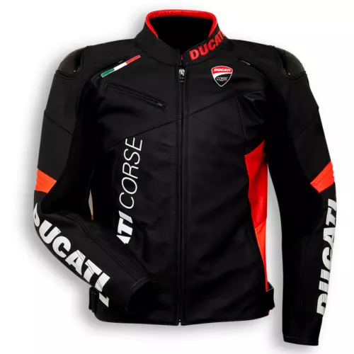 Ducati Corse Racing Motorcycle Biker Leather Motorbike Mens Leather Jackets - £116.84 GBP