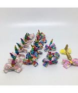  Lot of 20 Assorted Kids Unicorn Horn Hair Bow Clips- Great Unicorn Them... - £10.93 GBP