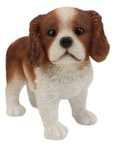 Adorable Cavalier King Charles Spaniel Dog Breed Statue 5.75&quot; Long Pet P... - £21.57 GBP