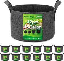 12-Pack 15 Gallon Heavy Duty Fabric Grow Bags – Aeration Great for All P... - $63.31