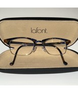 Jean Lafont Ronsard Eyeglasses FRAMES Only 3048 Blue Brown 48 - 18 140 T... - $54.13 CAD