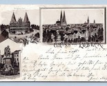 Multiview Vignette Greetings From Lübeck Germany UDB Postcard M2 - $10.84