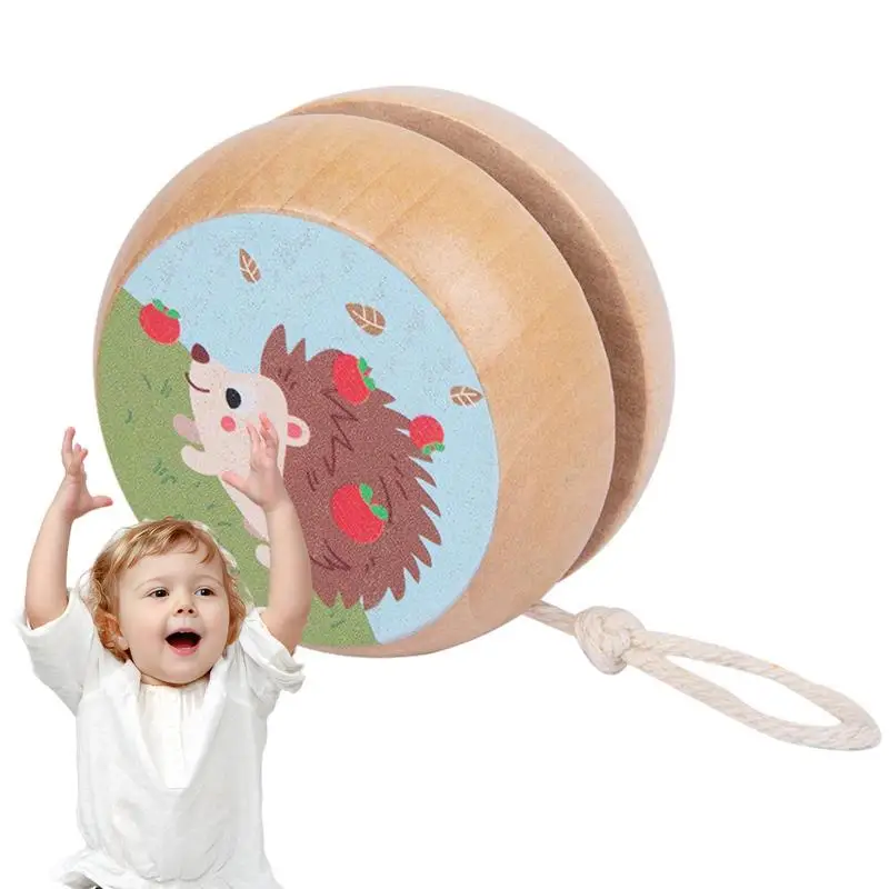 Professional magic juggling toy casual games cartoon animal pattern wooden looping auto thumb200