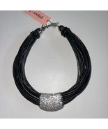 Piper K Jewelry Necklace BLACK SILVER 16&quot; + 3&quot; NEW - $1,621.88 MXN